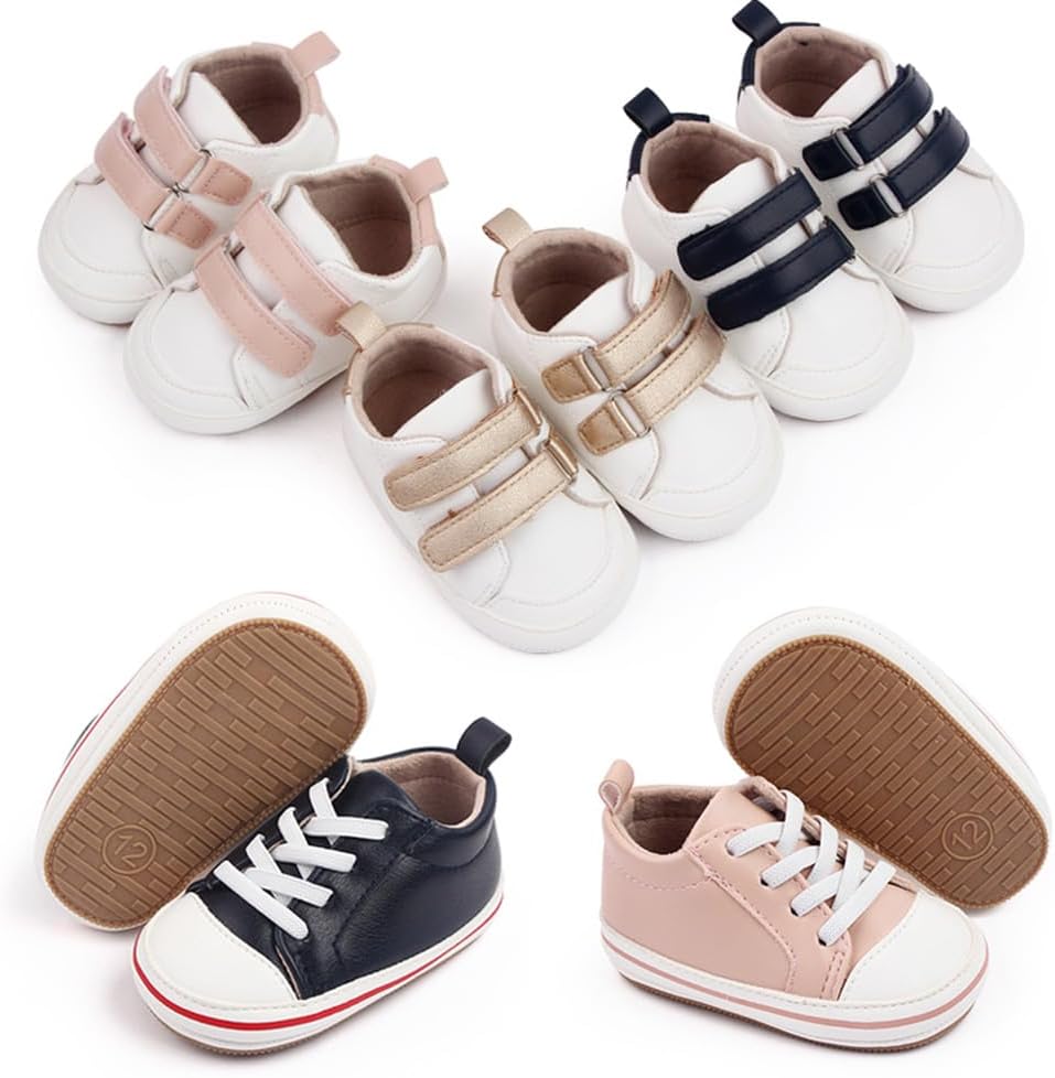 Baby Girls Boys Shoes Soft Anti-Slip Sole Newborn First Walkers Star High Top Canvas Denim Unisex Infant Sneaker Xpress