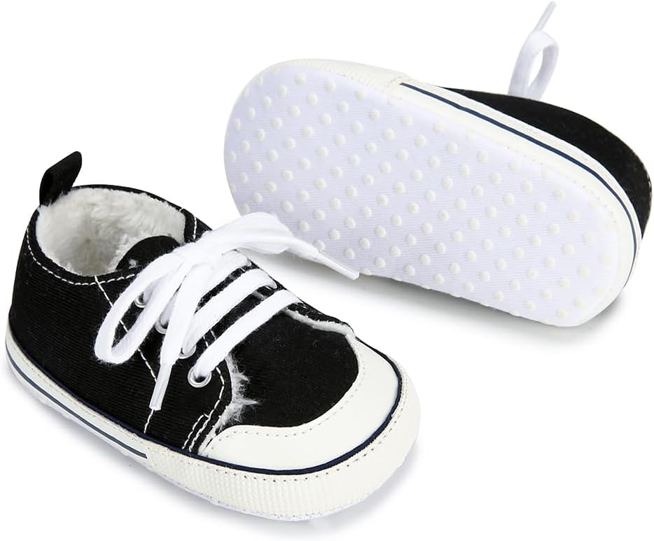 Baby Girls Boys Shoes Soft Anti-Slip Sole Newborn First Walkers Star High Top Canvas Denim Unisex Infant Sneaker Xpress