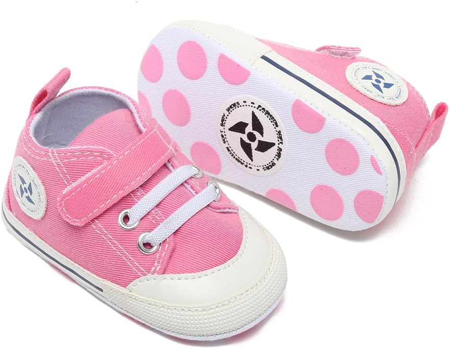 Baby Girls Boys Shoes Soft Anti-Slip Sole Newborn First Walkers Star High Top Canvas Denim Unisex Infant Sneaker Xpress