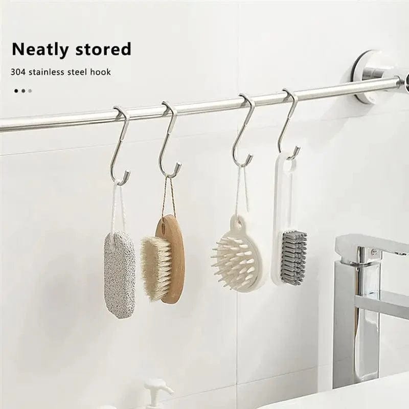 Coat Hanger 304 Stainless Steel Door Back Hook S-Shape Kitchen Bathroom Hat Towel Coat Storage Hanger Small Hook Xpress