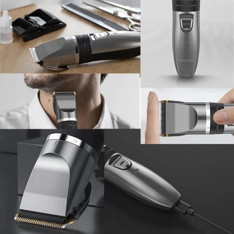 ENCHEN Professional Hair Trimmer Rechargeable Electric Clipper Men Cordless Haircut Adjustable Ceramic Blade Sharp