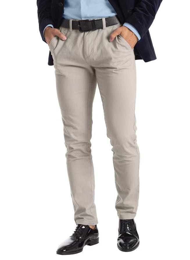 Pantalon droit micro-élastique pour homme business