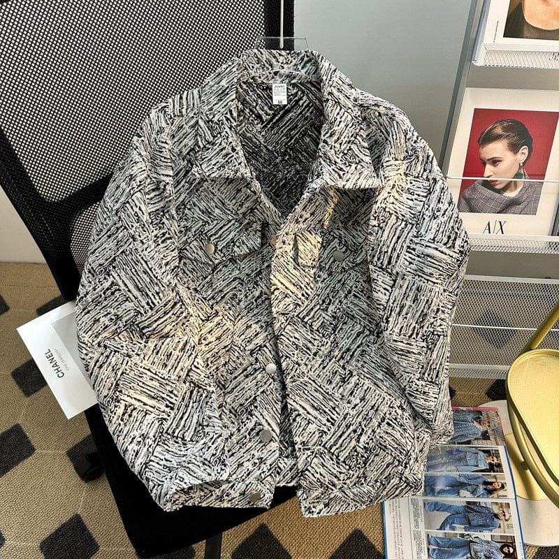 Veste de manteau à manches longues cool avec broderie de lettres de l'industrie lourde