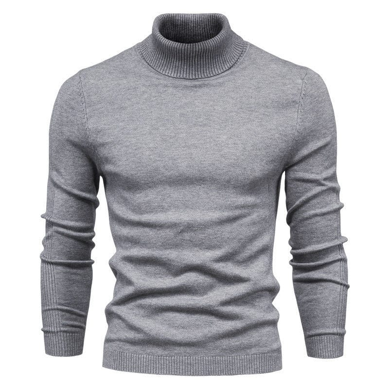 Men's Solid Color Pullover Sweater Foreign Trade Turtleneck Men's Casual Sweater