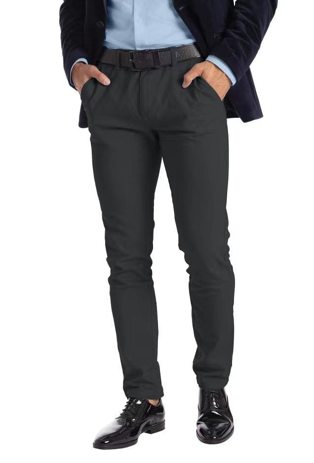 Pantalon droit micro-élastique pour homme business