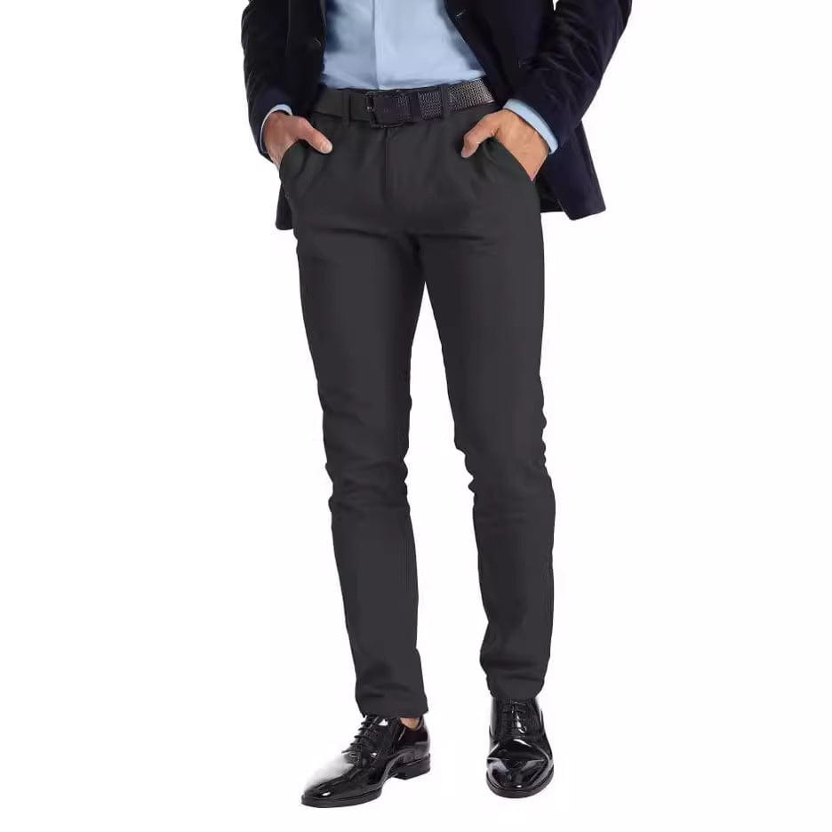 Pantalon droit micro-élastique pour homme business