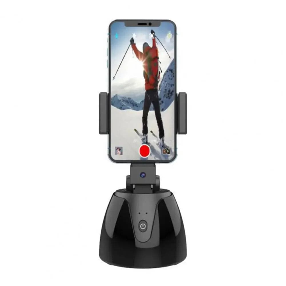 Gimbal Intelligent AI Face Recognition 360 Degree Anti-shake Live Selfie Shooter Panorama Follow Phone Holder Office Supply