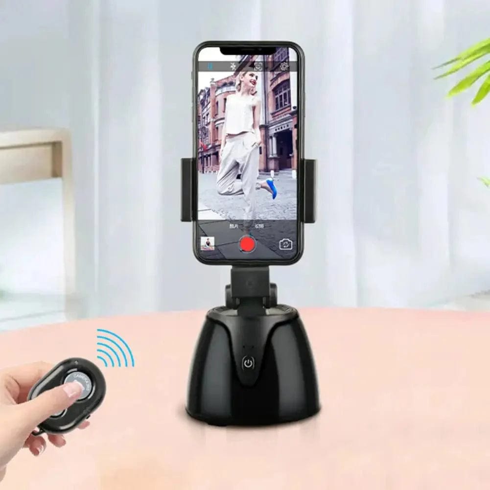 Gimbal Intelligent AI Face Recognition 360 Degree Anti-shake Live Selfie Shooter Panorama Follow Phone Holder Office Supply