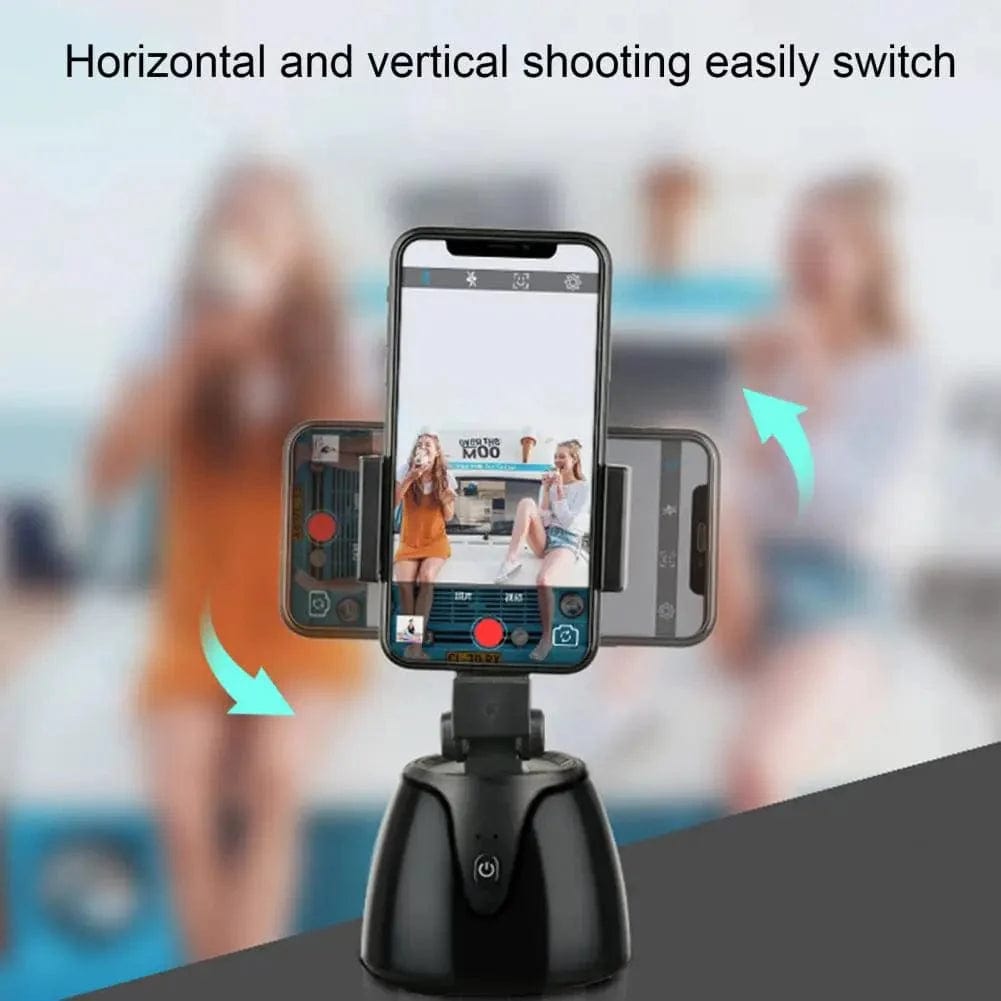 Gimbal Intelligent AI Face Recognition 360 Degree Anti-shake Live Selfie Shooter Panorama Follow Phone Holder Office Supply