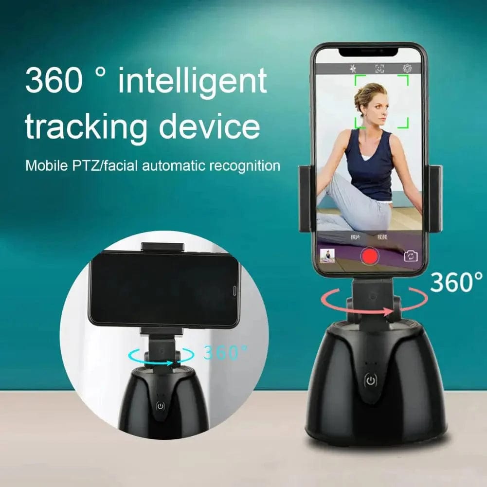 Gimbal Intelligent AI Face Recognition 360 Degree Anti-shake Live Selfie Shooter Panorama Follow Phone Holder Office Supply