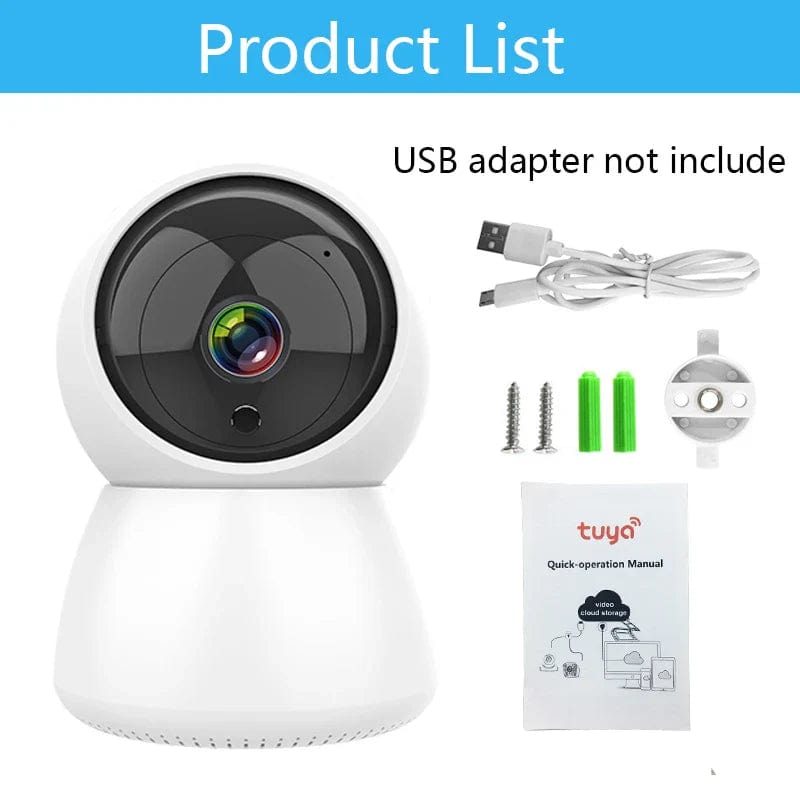 1080P HD Tuya WiFi Camera Home Burglar Security Alarm Camera Support Motion Tracking Function For Tuyasmart/Smart Life APP Xpress