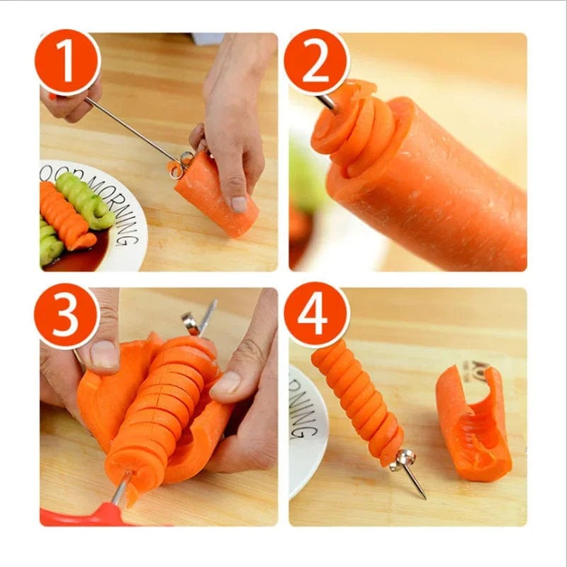 2X Spiral Knife Potato Carrot Cucumber Chopper Easy Spiral Screw Cutter Spiralizer kitchen Accessories Gadgets Xpress