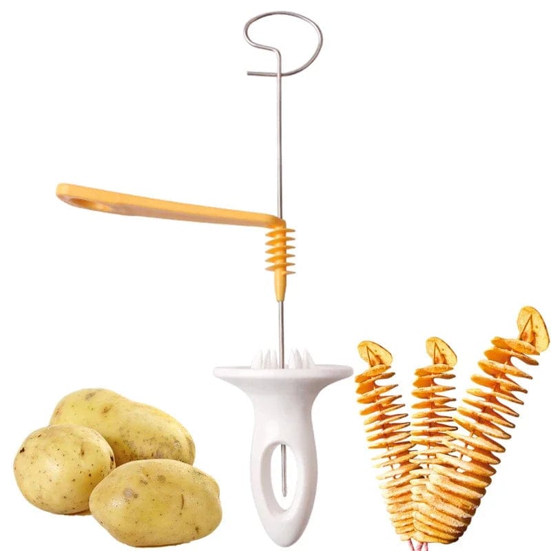 1Set Stainless Steel Plastic Rotate Potato Slicer Twisted Potato Spiral Slice Cutter Creative Vegetable Tool Kitchen Gadgets Xpress