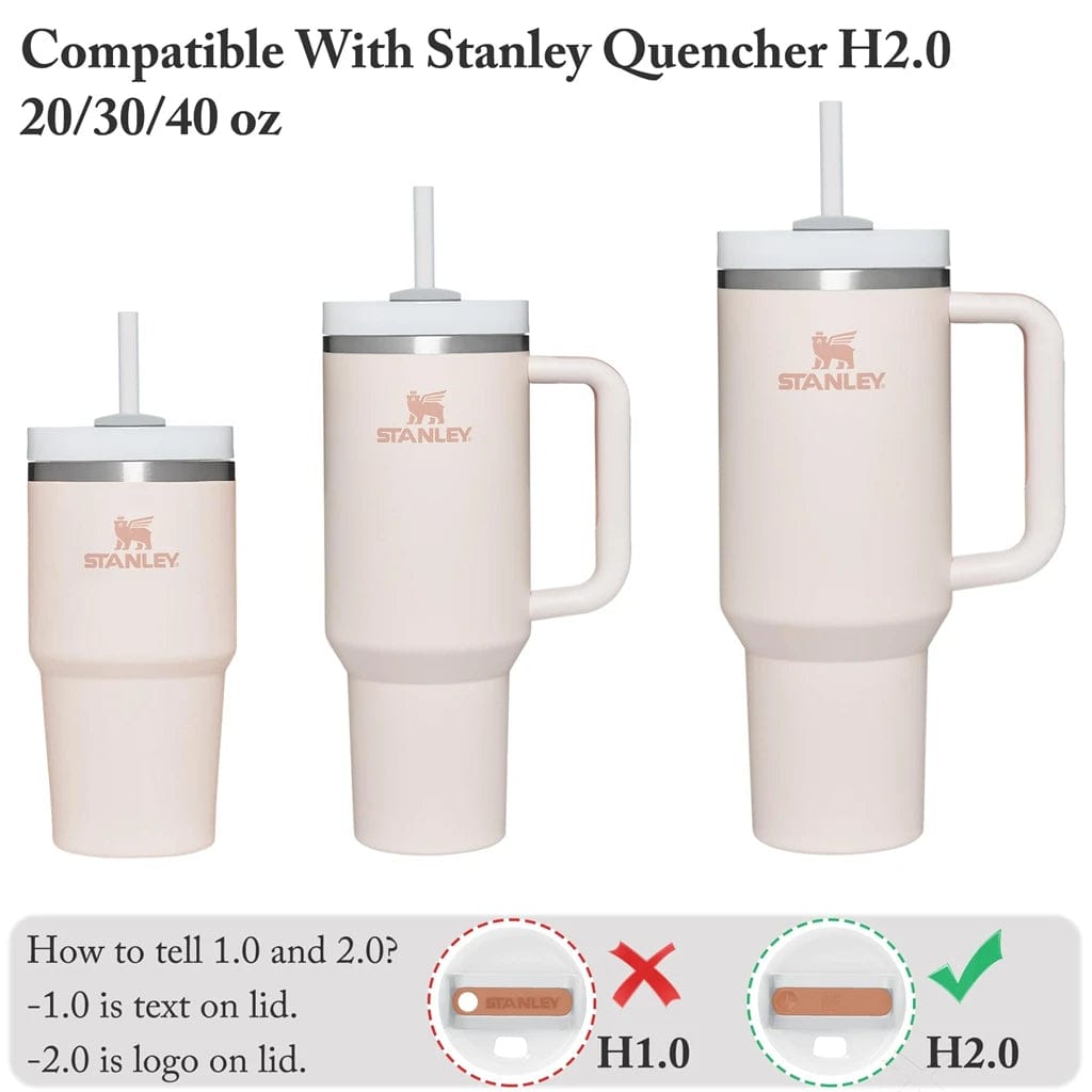 Stainless Steel Stanley Tumbler with Handle Straw Lid, Vacuum Insulated Car Mug, Double Wall Thermal Iced Travel Cup, 30oz, 40oz