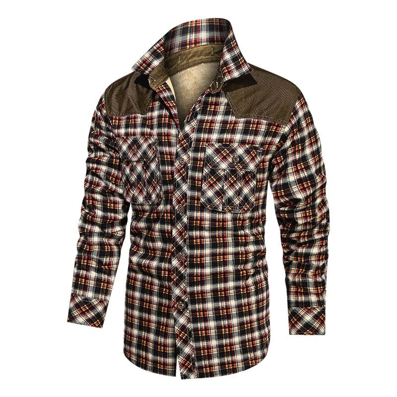 Chaqueta cálida de hombre de corte informal gruesa de lana de otoño e invierno