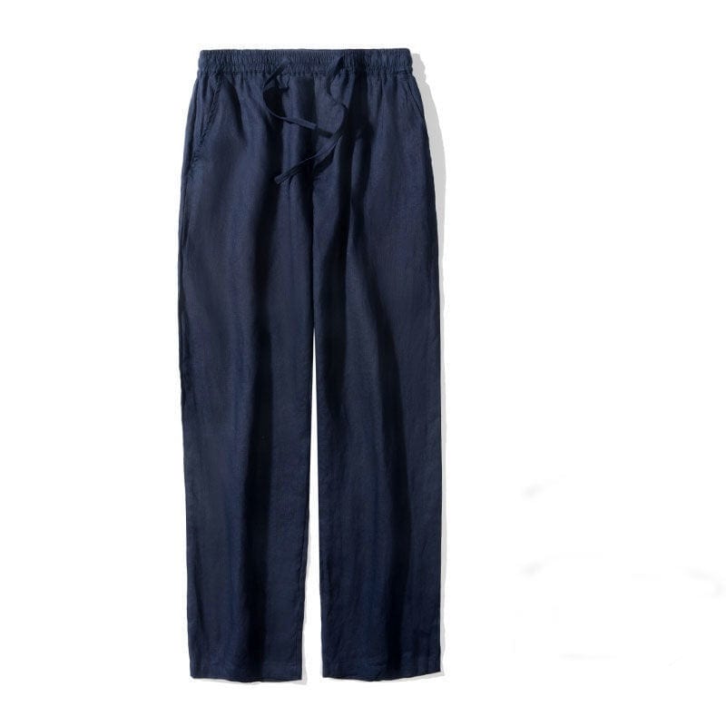 Men's Loose Plus Size Cotton And Linen Cropped Casual Pants