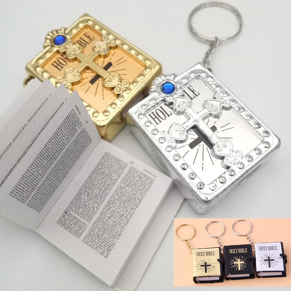 Mini porte-clés de la Sainte Bible, religieux, chrétien, jésus, croix, prière pour femmes, cadeau de bénédiction de Dieu, Souvenirs