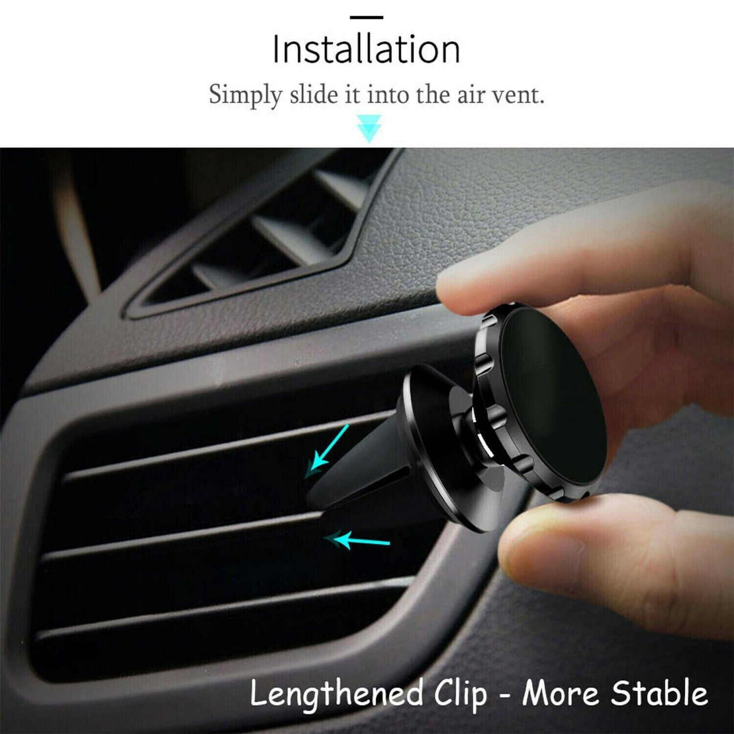 2x 360 Magnetic Car Mount Holder Air Vent Stand Universal For Mobile Cell Phone.