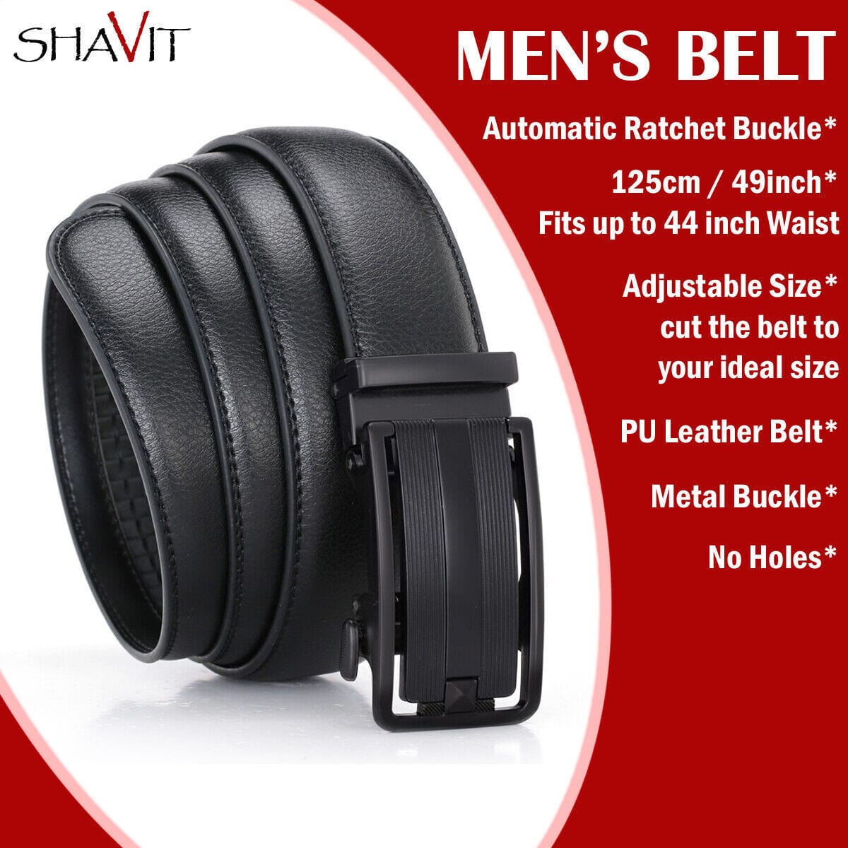 Men's Ratchet Belt Leather Mens Belt With Slide Buckle Ratchet Belts For Men USA