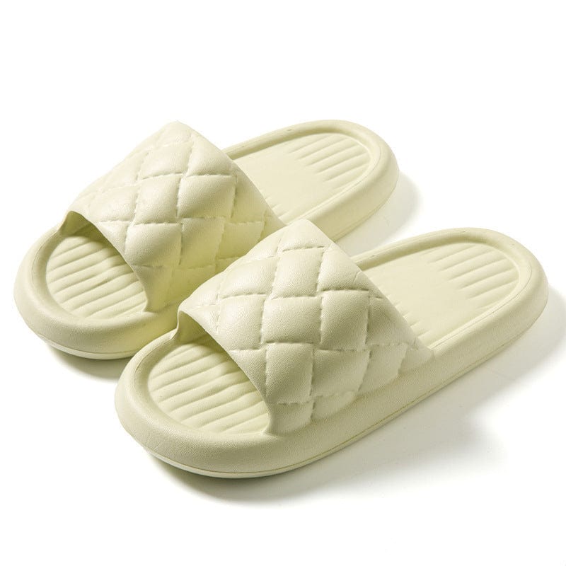 Pantoufles de maison en losange pour hommes et femmes, pantoufles d'été antidérapantes pour salle de bain, légères et simples, chaussures de maison simples, nouvelle collection