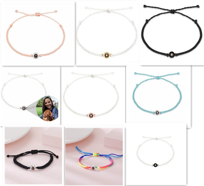 Pulsera de proyección de fotos personalizada 100 idiomas Te amo Pulseras de fotos personalizadas Joyería de pareja personalizada Regalo del día de la madre Tarjetas de felicitación