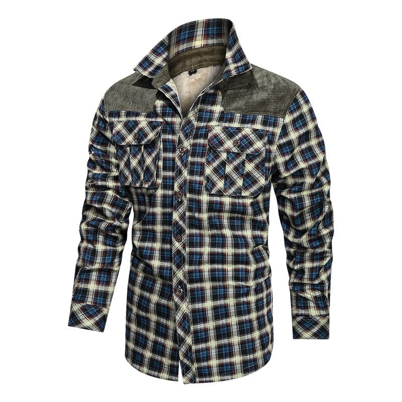 Chaqueta cálida de hombre de corte informal gruesa de lana de otoño e invierno