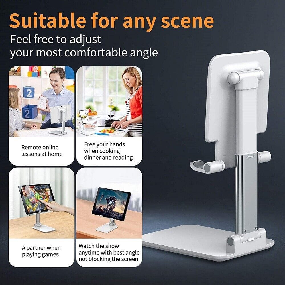 Cell Phone Stand Desktop Holder Tablet Stand Mount Mobile Phone Desktop Tablet Holder Table Cell Foldable Extend Support Desk Mobile Phone Holder Stand.