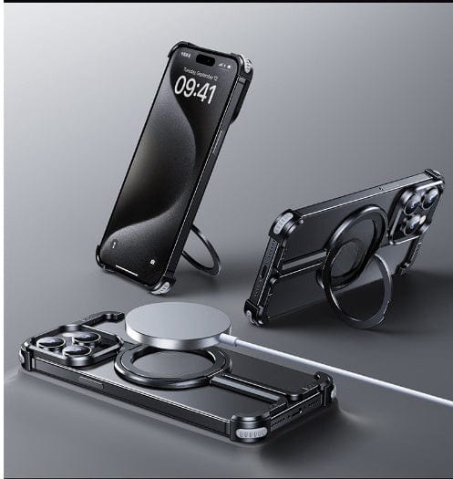 Coque Anti-chute d'airbag en métal, coque de téléphone, protection contre les chocs, Absorption des chocs, qualité aérospatiale, support en aluminium