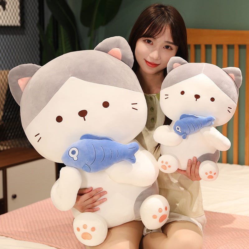 Cute Cat Doll Plush Toy Girl Hugging And Sleeping