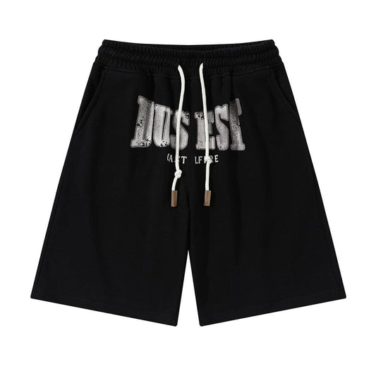 Letter Print Casual Short Sweatpants Men