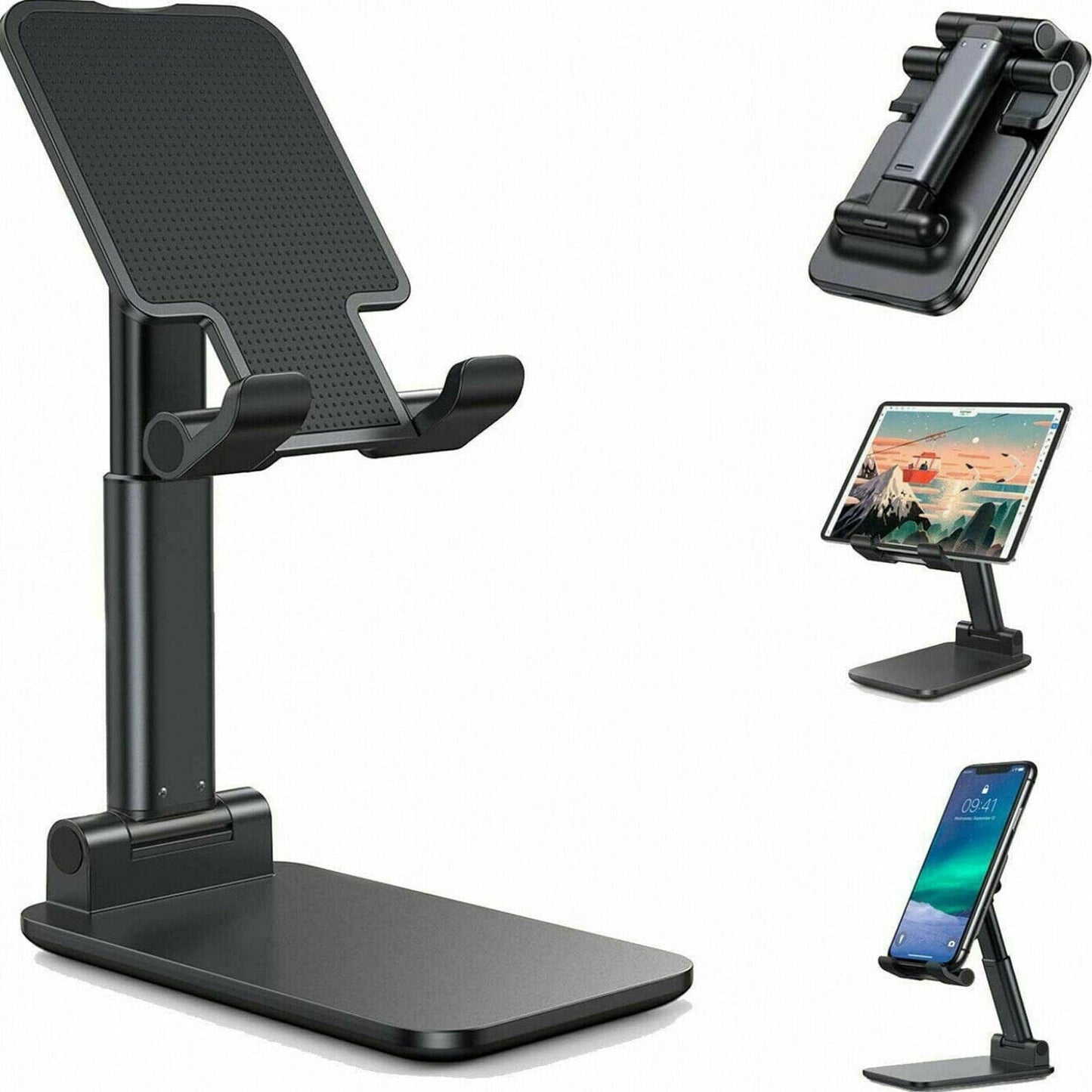 Cell Phone Stand Desktop Holder Tablet Stand Mount Mobile Phone Desktop Tablet Holder Table Cell Foldable Extend Support Desk Mobile Phone Holder Stand.