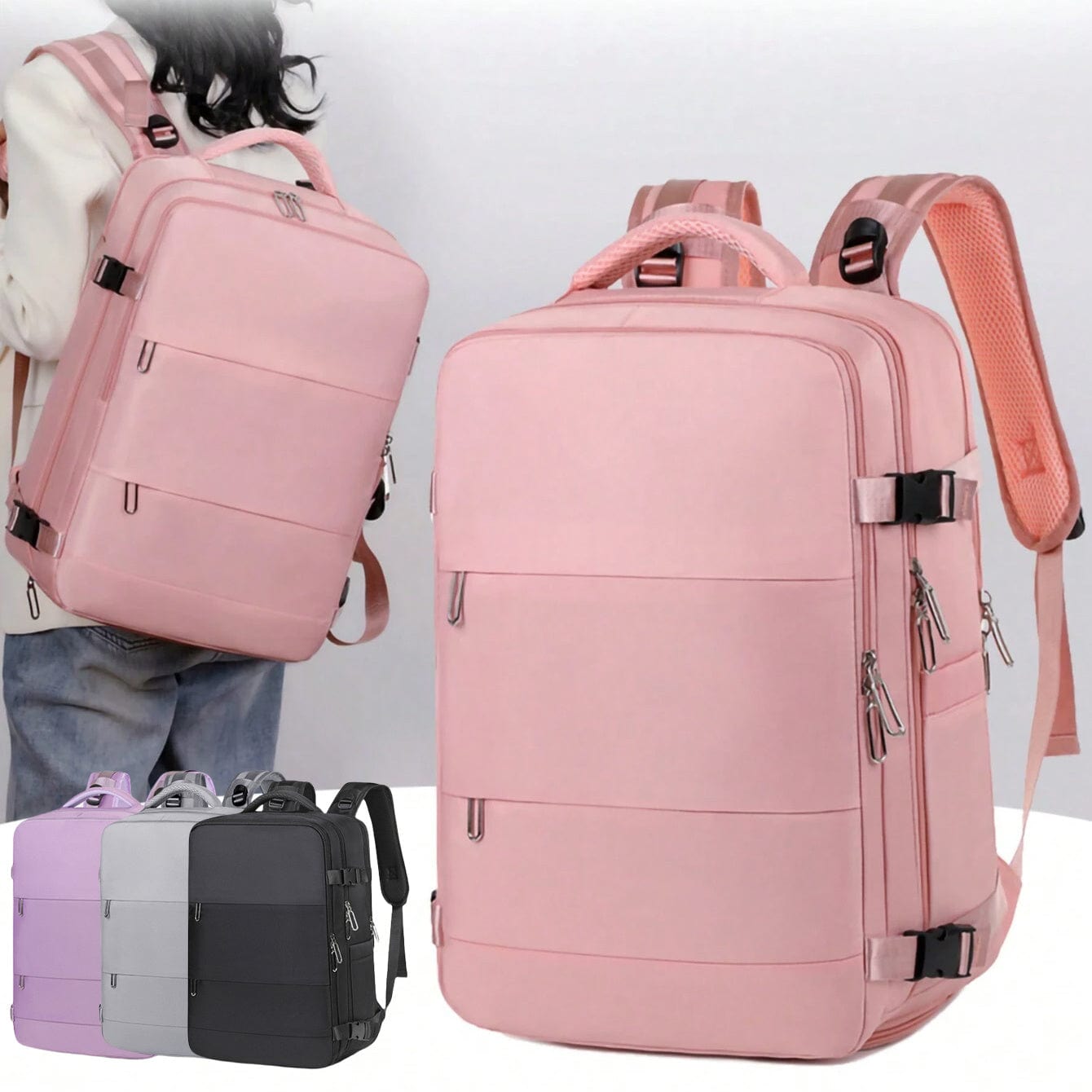 Nueva mochila de viaje para mujer, equipaje seco y húmedo de gran capacidad, bolsas de viaje, mochila para ordenador, bolsa para estudiantes universitarios