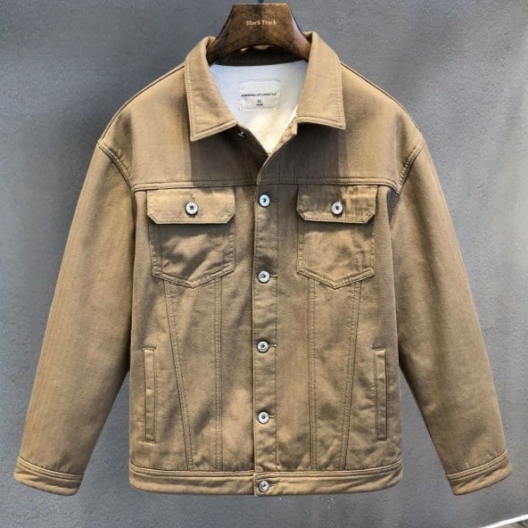 Veste salopette vintage en coton lavé Ins