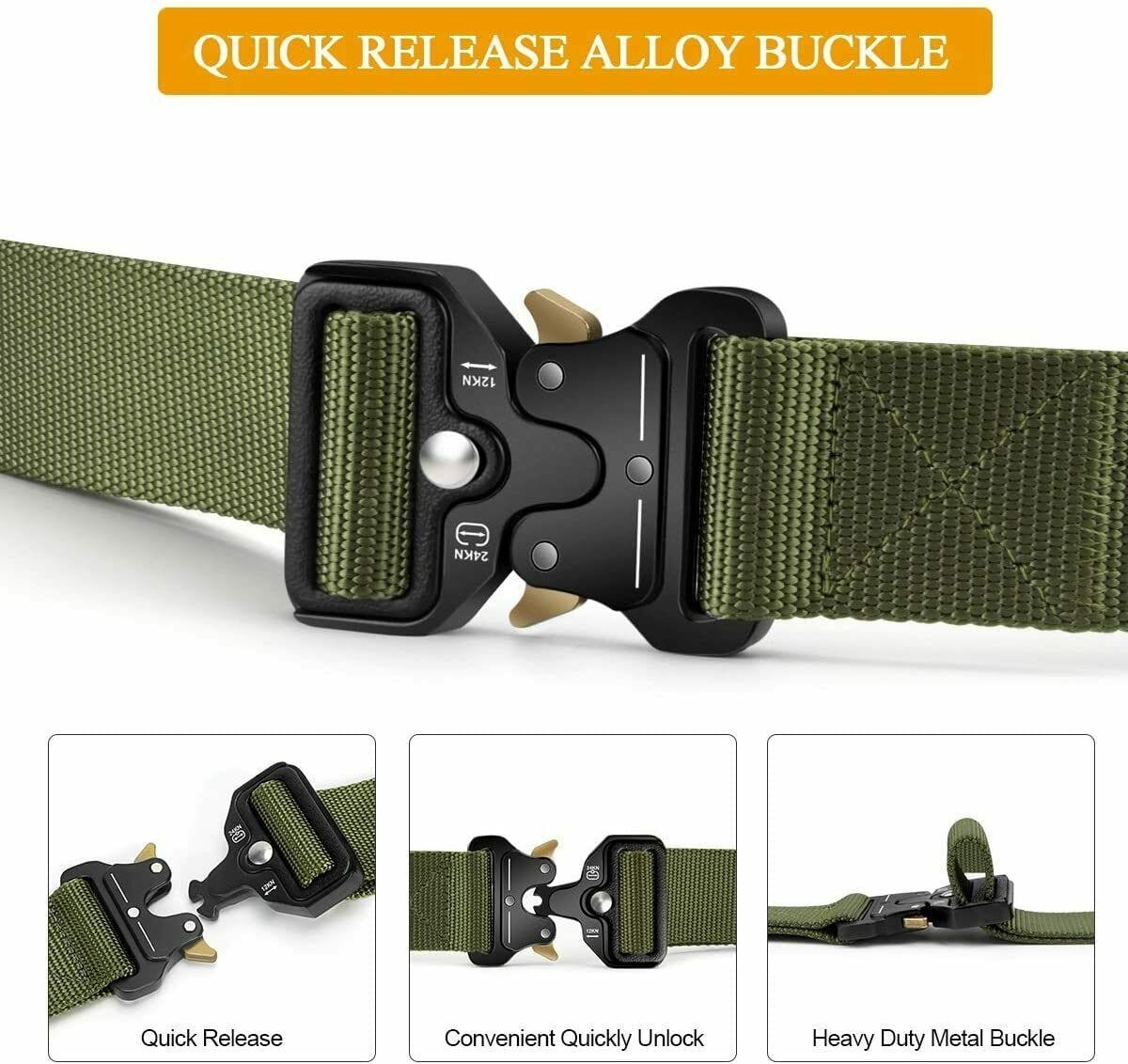 Ceinture tactique militaire, sécurité robuste, utilitaire de travail, ceinture militaire en Nylon