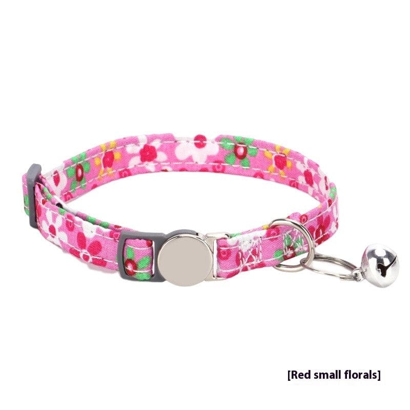 Collier pour chat bohème doux petit motif floral