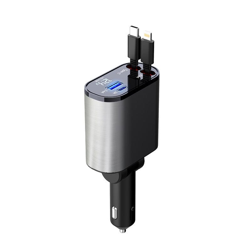 Chargeur de voiture en métal 100W, charge Super rapide, allume-cigare USB et adaptateur TYPE-C