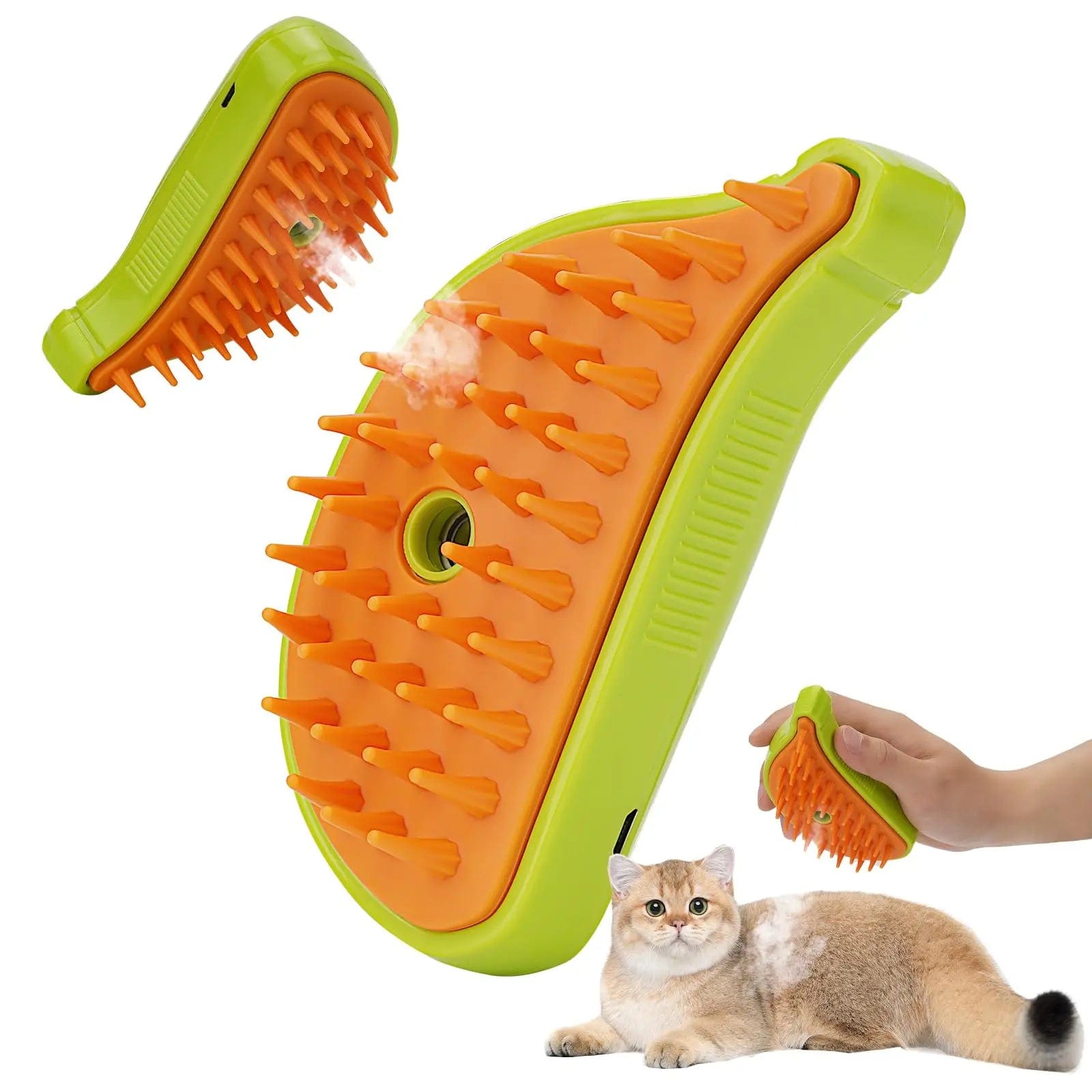 Brosse à vapeur 3 en 1 pour animaux de compagnie, nettoyage par pulvérisation de vapeur pour chat et chien, peigne de beauté, épilation, fournitures de toilettage, accessoires pour animaux de compagnie