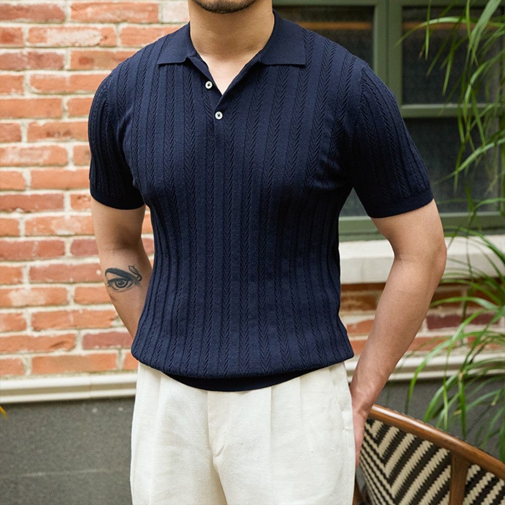 Casual Retro Slim-fit Short-sleeved Knitted